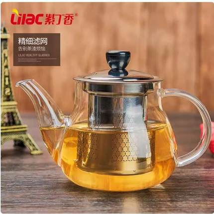 紫丁香高硼硅玻璃茶壶明火电陶炉专用煮茶壶烧水壶家用耐高温