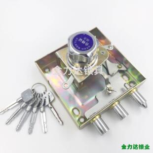 航鹰无盖自动碰锁老式防盗门锁家用铁门十字锁华鹰棒棒自动碰锁