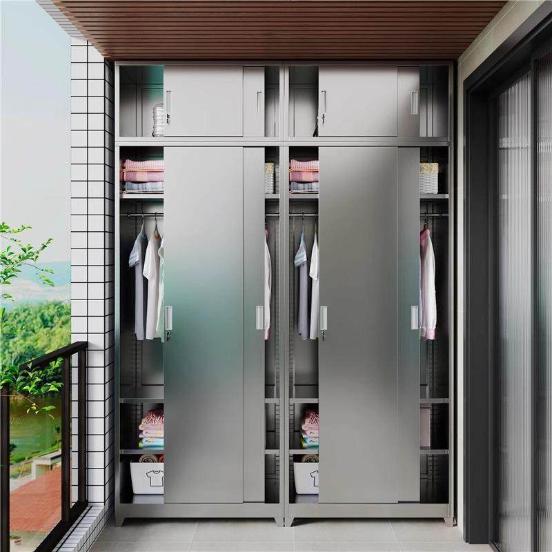 定制304不锈钢衣柜卧室家用收纳防水防晒防锈金属衣柜大容量储物,住宅家具,自由组合衣柜,淘宝优惠券,粉丝福利购,淘宝优惠卷