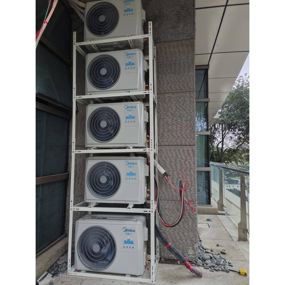 家用中央空调室外机支架不锈钢型材空间落地式多层堆叠气泡膜定制