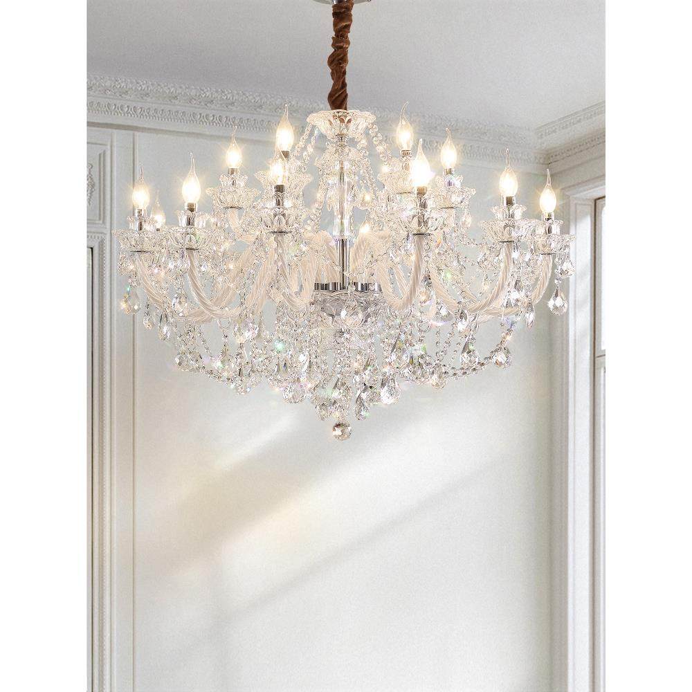 水晶吊灯简约现代客厅灯法式轻奢宫廷风餐厅简欧大气网红卧室灯具