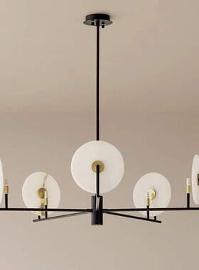 轻法式Erto云石吊灯设计师客厅卧室美式复古黑色枝型中古别墅主灯