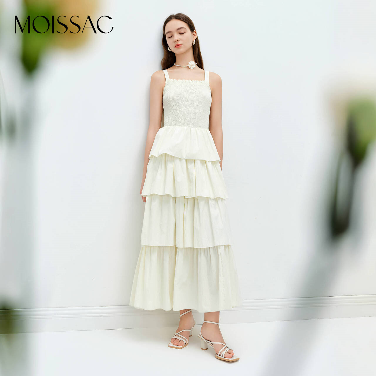 摩萨克夏田园风吊带中长款蛋糕连衣裙女,女装/女士精品,连衣裙,淘宝优惠券,粉丝福利购,淘宝优惠卷