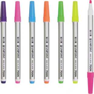 台湾英士UNIPOINT优点700N学生可修改荧光笔/记号笔 划重点标记笔734T柔色护眼萤光笔 8C套装 记号 笔723W