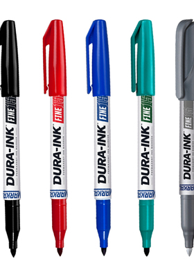 美国MARKAL DURA-INK96023油性防水记号笔FINE15耐防锈油机油速干低氯金属塑料彩色工业标记打点画线笔1.0mm