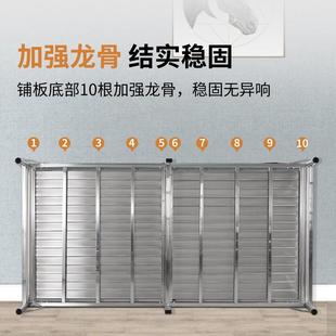 不锈钢折叠床午休简易成人家用单人床双人1.5午睡便携床架1.2米1m