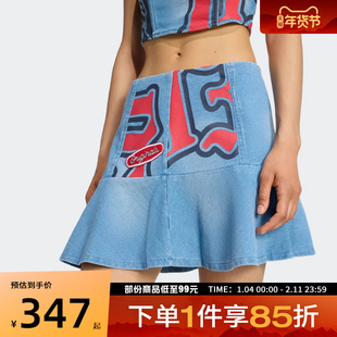 adidas阿迪达斯三叶草女子DENIM SKIRT运动休闲半身裙KC6274