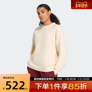 adidas阿迪达斯三叶草女子KNITTED SWEATER毛衣套头衫KF2339