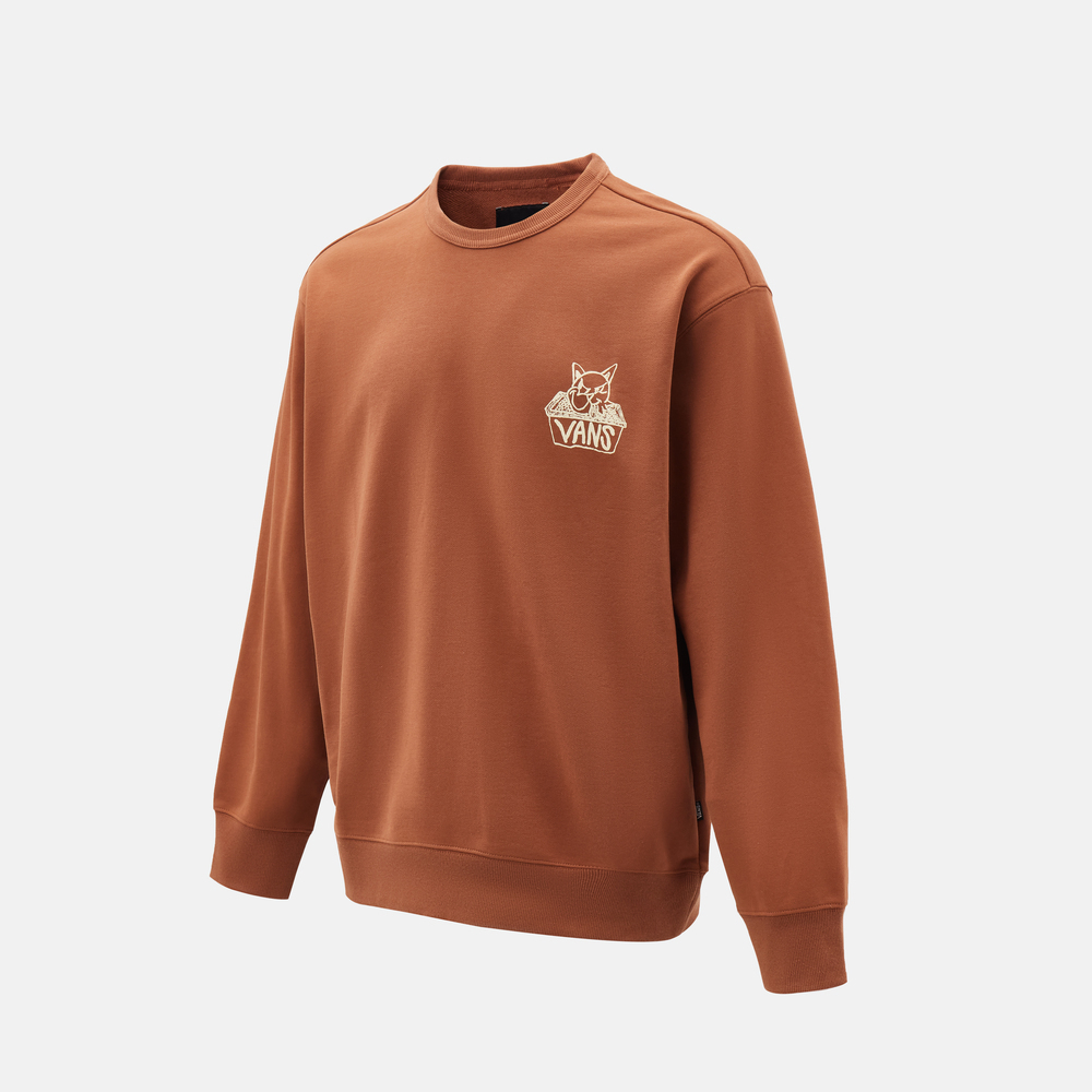 VANS范斯男子DODDLE CAT CREW运动休闲套头衫卫衣VN000QN51RE