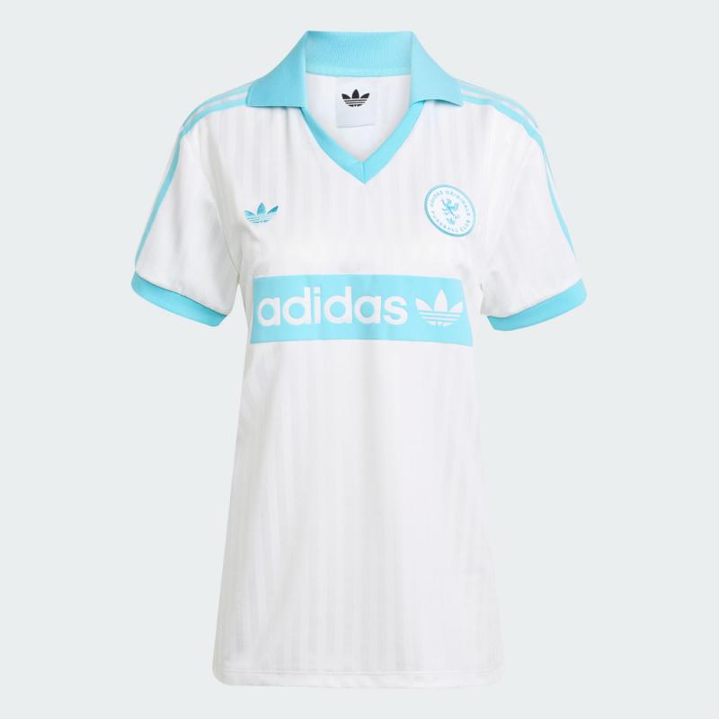 adidas阿迪达斯三叶草女子FOOTBALL运动休闲短袖T恤JZ0848