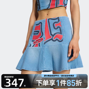 adidas阿迪达斯三叶草女子DENIM SKIRT运动休闲半身裙KC6274