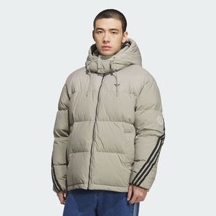adidas阿迪达斯三叶草男子运动休闲保暖连帽羽绒服外套KC2563
