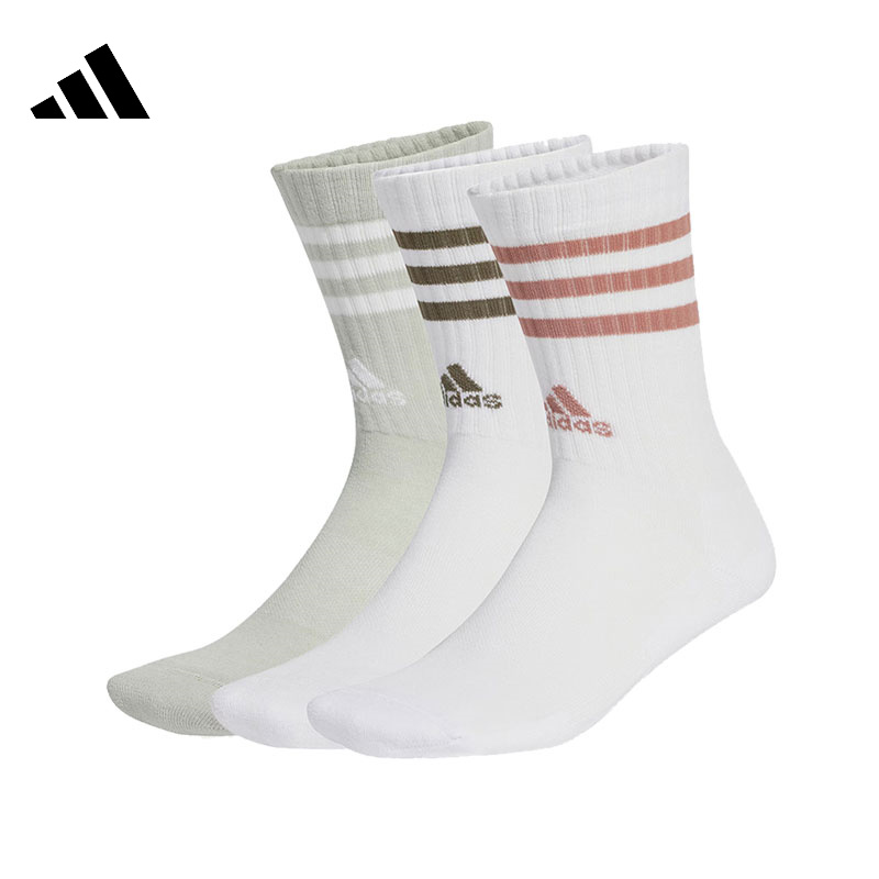 adidas阿迪达斯男女3S C SPW CRW 3P休闲袜子JG5854