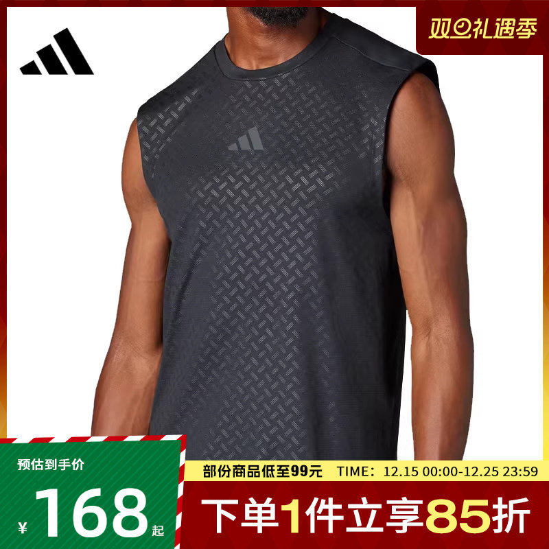 adidas阿迪达斯男子POWER 3S TANK运动休闲无袖T恤JM3190