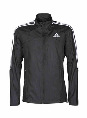 阿迪达斯男子简约三条纹立领梭织跑步运动夹克外套GM1410阜阳ls仓