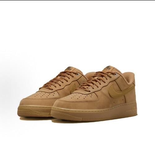 Nike Air Force 1 皮革经典复古百搭舒适简约板鞋小麦色 天津QL仓