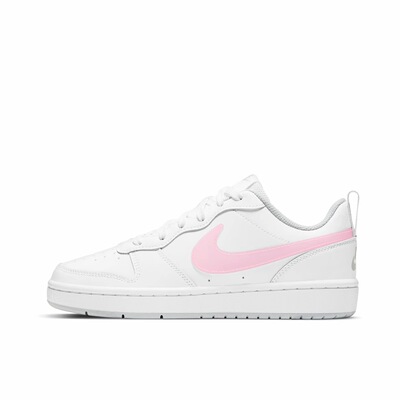 Nike Court Borough 2 板鞋 复古百搭 GS/白色/蓝粉鸳鸯 山东an