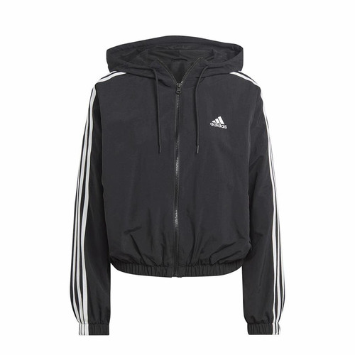 adidas女子春秋新款梭织运动防风衣连帽夹克外套HT3399河南wh仓
