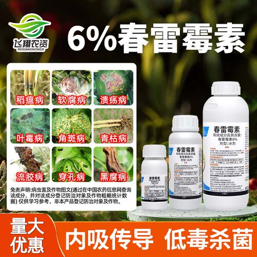6%春雷霉素稻瘟病野火病杀菌剂