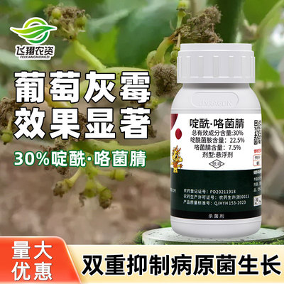 葡萄灰霉病专用药宇龙卉多乐30%啶酰菌胺咯菌腈黄瓜番茄杀菌剂