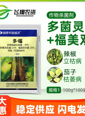 瑞德丰跟福灵原根府咛多菌灵福美双辣椒立枯茄子枯萎病农药杀菌剂