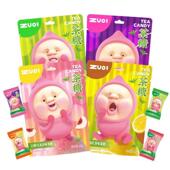 屁桃水果茶糖柠檬红茶味水果薄荷糖乌龙茶硬糖果网红zuo一下