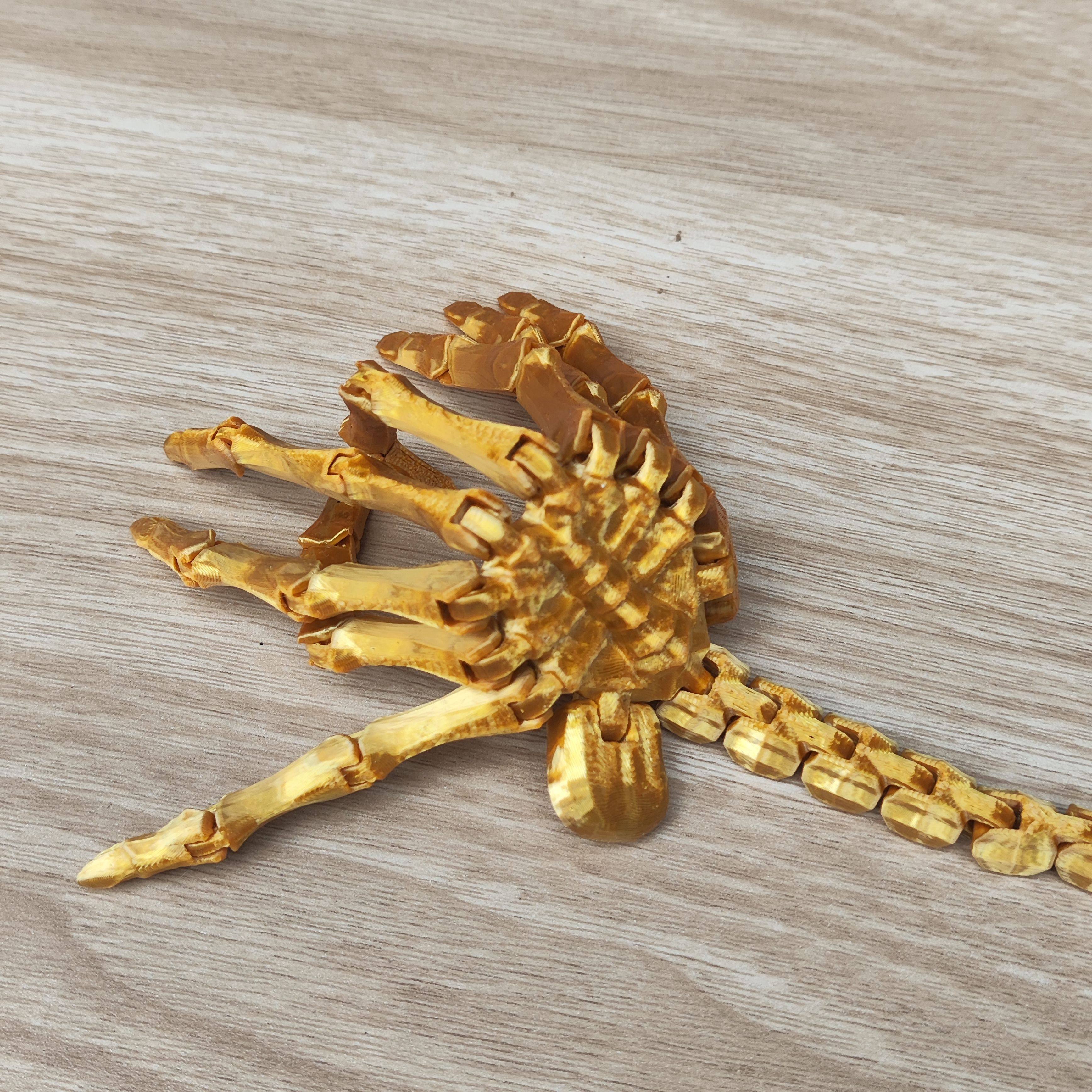 打印抱脸虫异形关节可动儿童创意整蛊宠物玩具礼物车载摆件装饰