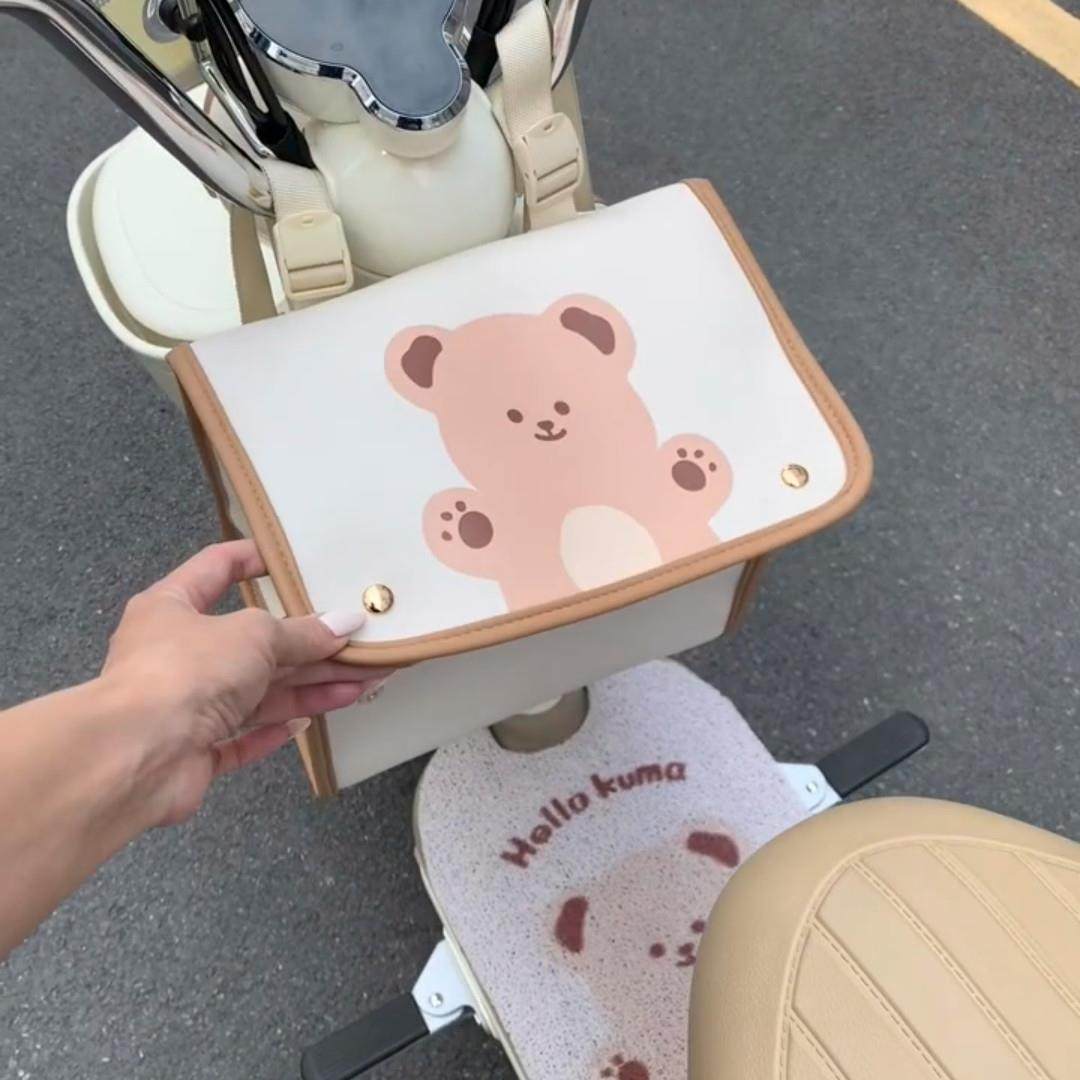 电动车前置挂包储物兜挂物包电瓶机车收纳挂袋防水手机袋子