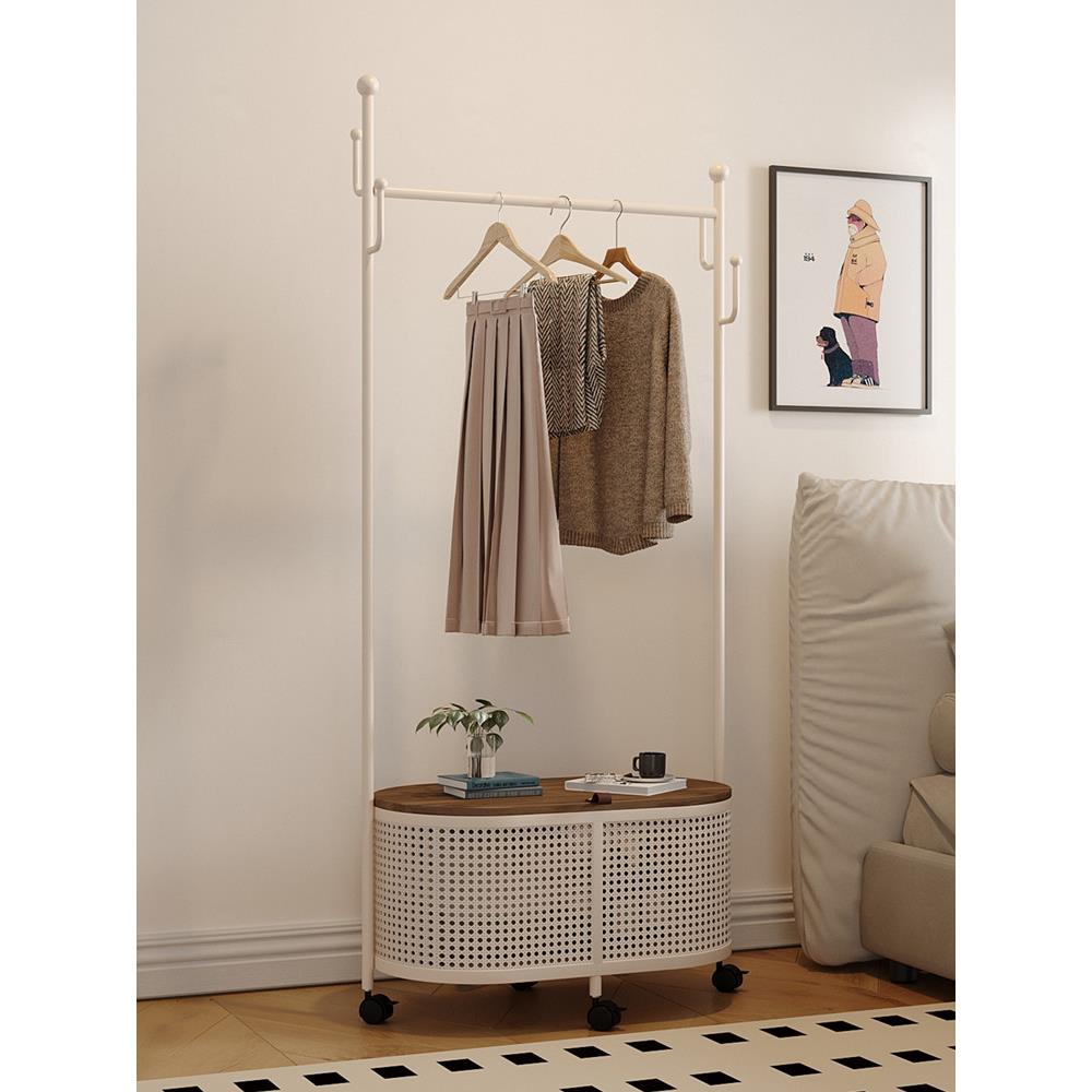 可移动衣帽架落地式卧室家用多功能入户挂衣架房间衣架置物架一体