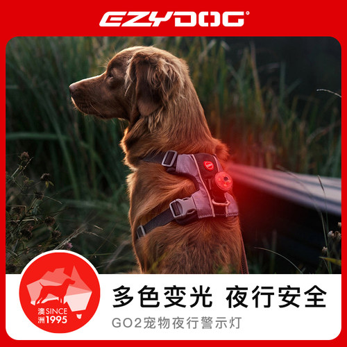 EzyDog狗狗LED灯防走丢夜晚遛狗夜间丢失发光亮领航灯防水防撞