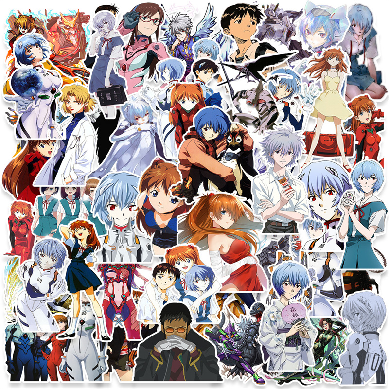 50张动漫福音战士防水装饰贴纸