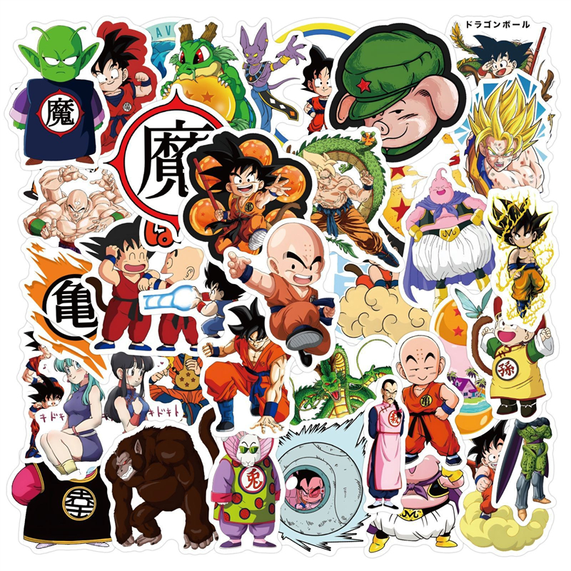 50张动漫七龙珠防水装饰贴纸