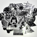 柜防水贴纸 贴画手机文具盒滑板车行李箱充电宝笔记本摩托车头盔冰箱吉他平板保温杯鞋 50张拉丝仿金属装 饰个性