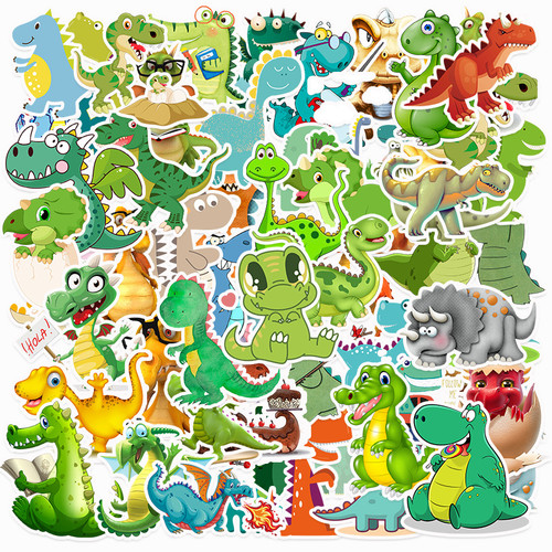 100张恐龙dinosaur装饰防水贴纸