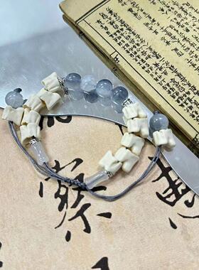 新中式龙骨串珠手链女中国风简约设计感手工编织可调节手串手饰品