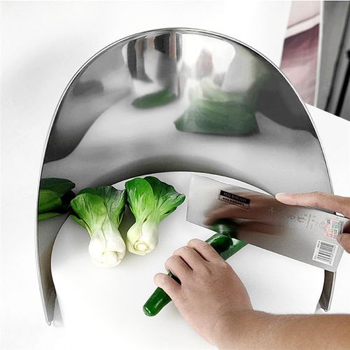 不锈钢砧板围菜板围厨房圆刀板钉板切菜案板围肉夹馍塑料菜墩挡板