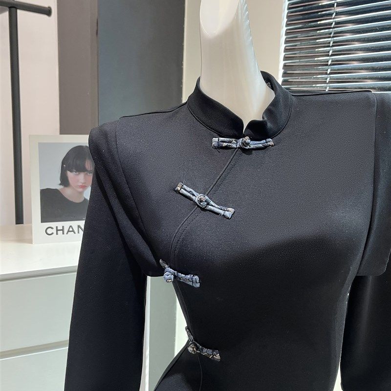 新中式国风改良旗袍连衣裙女秋季长裙气质高级感法式高端礼服裙子,女装/女士精品,连衣裙,淘宝优惠券,粉丝福利购,淘宝优惠卷