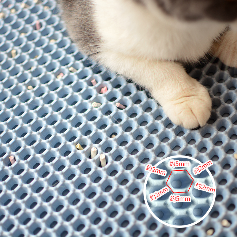 猫砂垫防带出猫咪双层超大号过滤防溅落砂垫猫厕所蹭脚垫猫砂盆垫