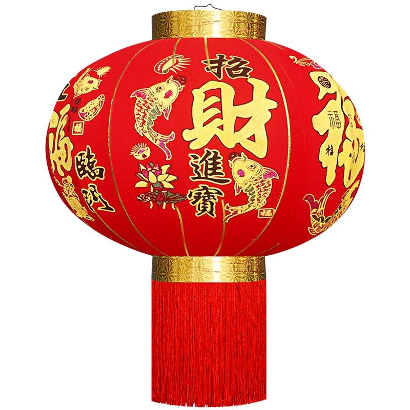 2024新款大红灯笼吊灯中国风大门口挂饰新年春节元旦阳台户外一对