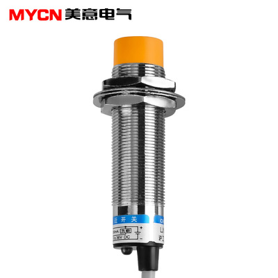 沪工PNP电感式接近开关三线24V二线LJ18A3金属感应传感器220v探头