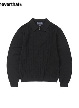 thisisneverthat® Cable Knit Zip Polo 新款半拉链针织polo衫