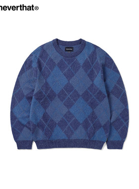 thisisneverthat®Mohair Argyle Knit Sweater秋冬新品菱格毛衣