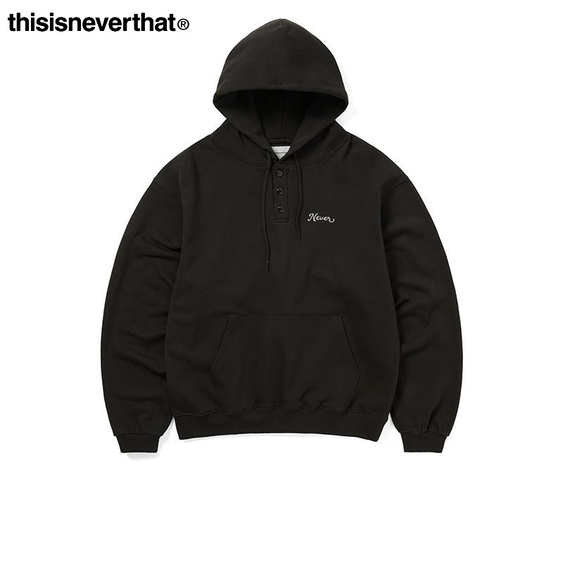thisisneverthat® Quarter Button Hoodie连帽衫连帽卫衣情侣装