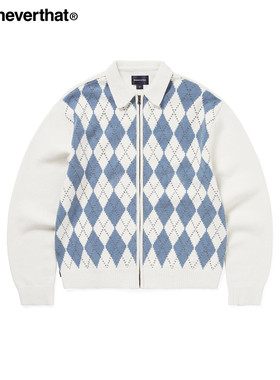 thisisneverthat® Argyle Zip Knit Cardigan 25年秋冬款针织衫