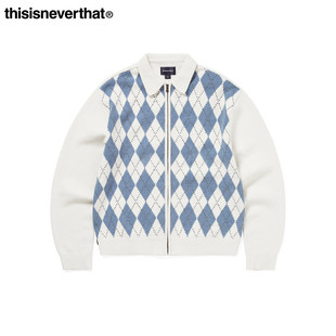 Knit Zip Cardigan 25年秋冬款 thisisneverthat® 针织衫 Argyle