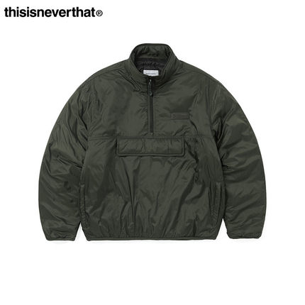 thisisneverthat®Nylon Insulated Pullover半拉链口袋男士套头衫