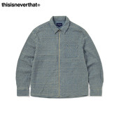 拉链翻领衬衫 thisisneverthat® Shirt 秋冬新款 Damaged Denim