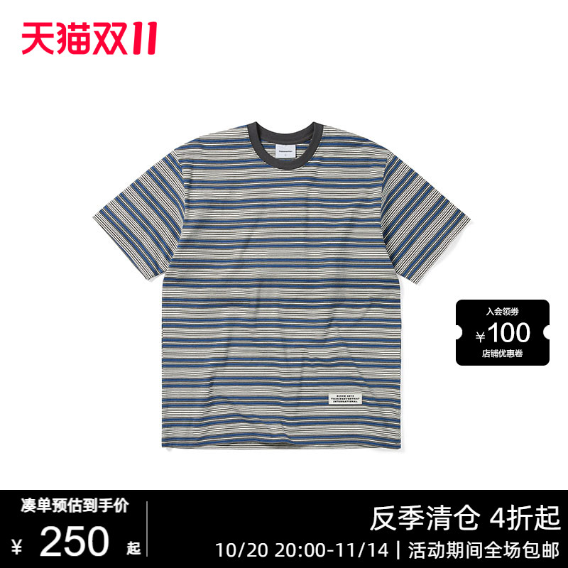 thisisneverthat® Striped Tee 25夏季新款圆领撞色条纹短袖T恤