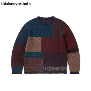 Knit 秋冬新款 Top 拼色针织上衣 thisisneverthat®Block