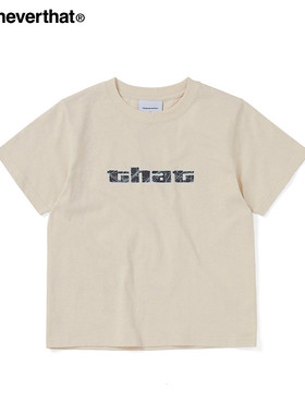 thisisneverthat® Big Initial W Tee 新款纯棉上衣女短袖t恤